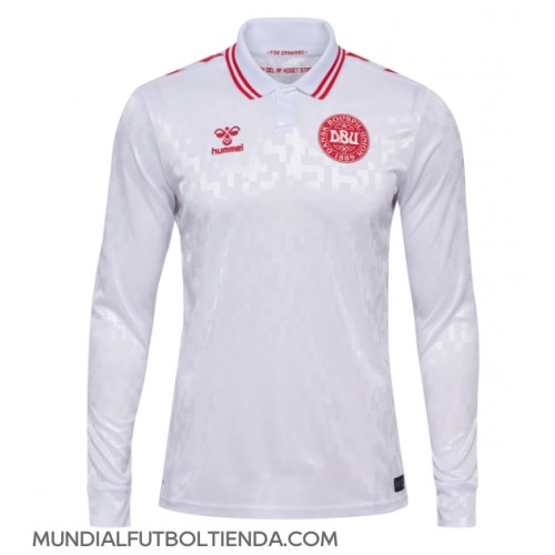 Camiseta Dinamarca Segunda Equipación Replica Eurocopa 2024 mangas largas